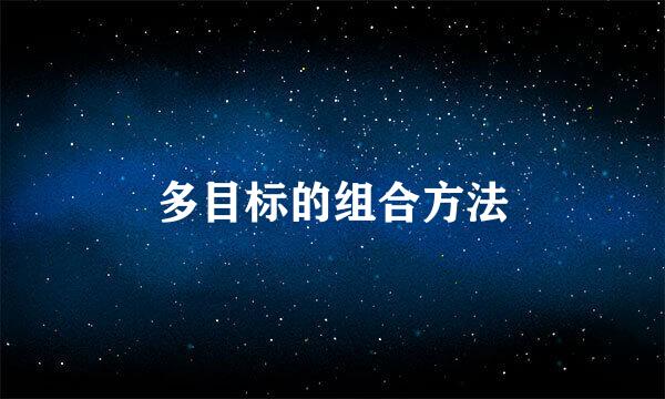 多目标的组合方法