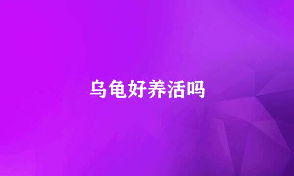 乌龟好养活吗