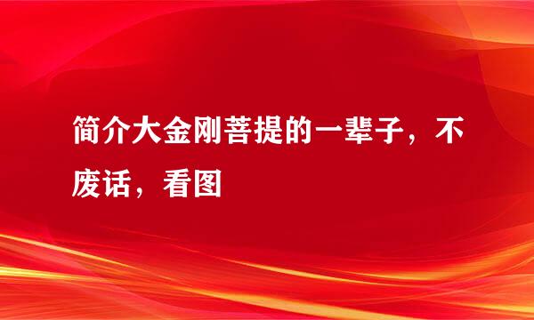 简介大金刚菩提的一辈子，不废话，看图