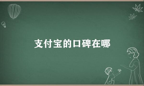 支付宝的口碑在哪