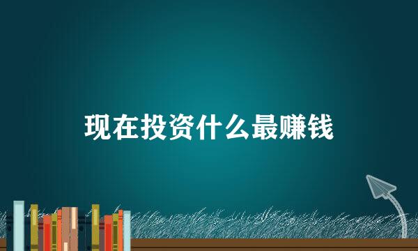 现在投资什么最赚钱