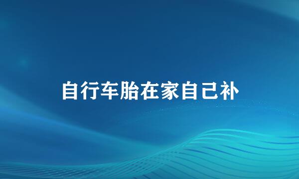 自行车胎在家自己补