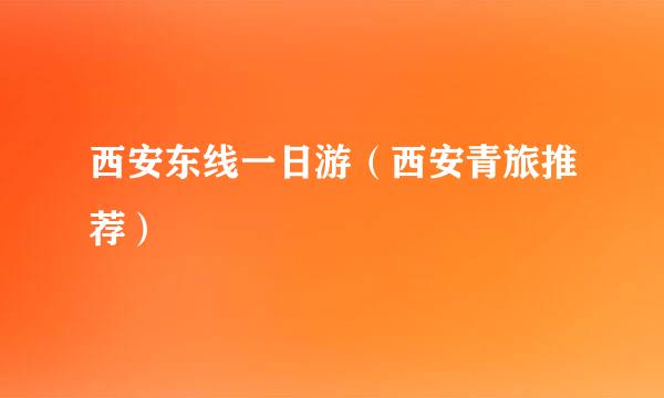 西安东线一日游（西安青旅推荐）