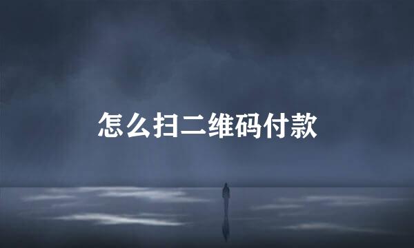 怎么扫二维码付款