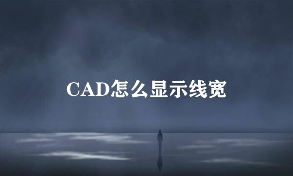 CAD怎么显示线宽