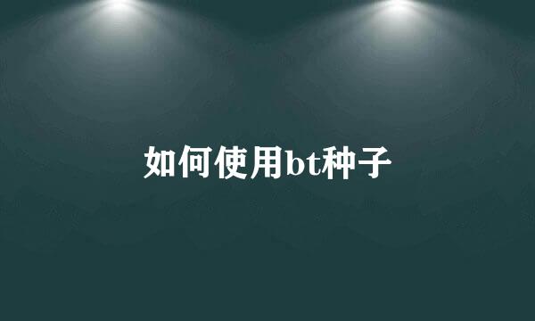如何使用bt种子