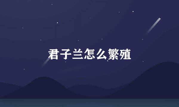 君子兰怎么繁殖