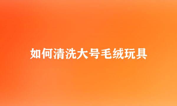 如何清洗大号毛绒玩具