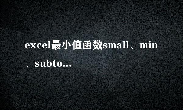 excel最小值函数small、min、subtotal实例讲解